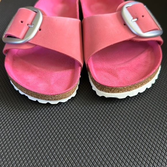 Birkenstock Madrid Big Buckle Nubuck Fuchsia Tulip + Brushed Silver 11-11.5 M/N - Picture 9 of 9